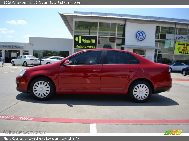 Salsa Red / Anthracite 2009 Volkswagen Jetta S Sedan