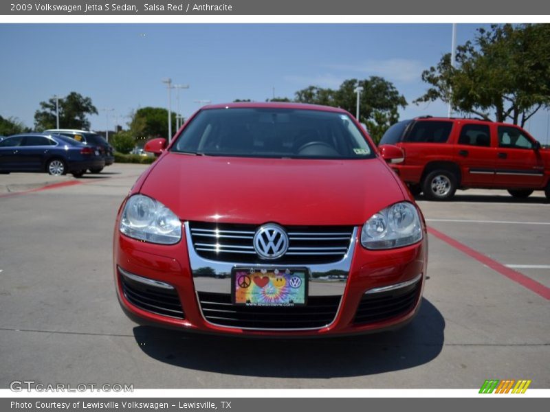 Salsa Red / Anthracite 2009 Volkswagen Jetta S Sedan