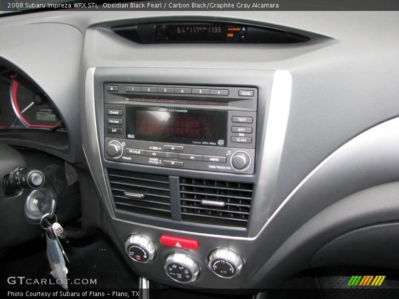 Obsidian Black Pearl / Carbon Black/Graphite Gray Alcantara 2008 Subaru Impreza WRX STi