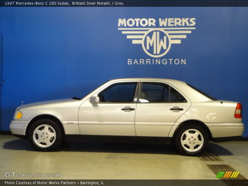 Brilliant Silver Metallic / Grey 1997 Mercedes-Benz C 280 Sedan