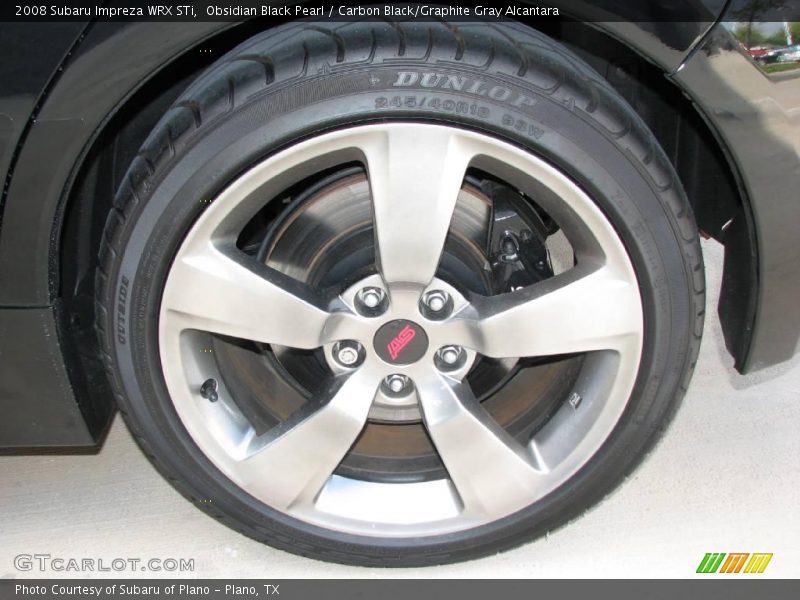 Obsidian Black Pearl / Carbon Black/Graphite Gray Alcantara 2008 Subaru Impreza WRX STi