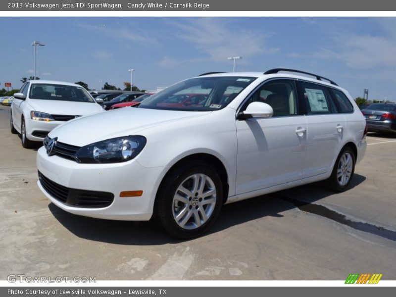 Candy White / Cornsilk Beige 2013 Volkswagen Jetta TDI SportWagen