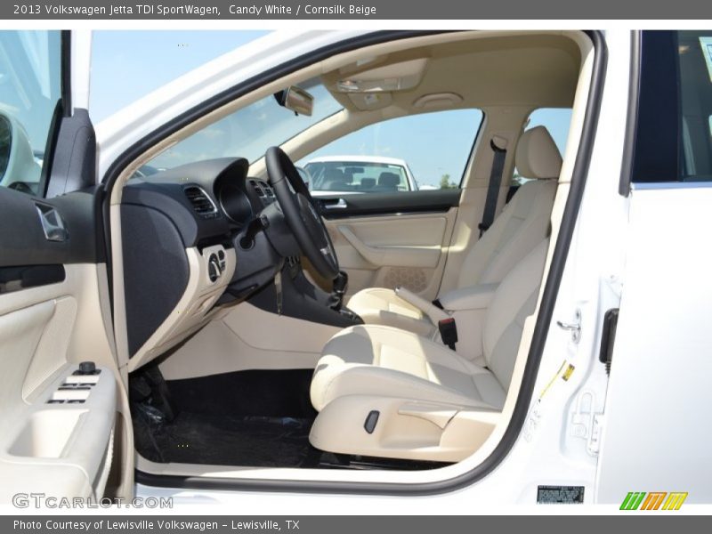 Candy White / Cornsilk Beige 2013 Volkswagen Jetta TDI SportWagen