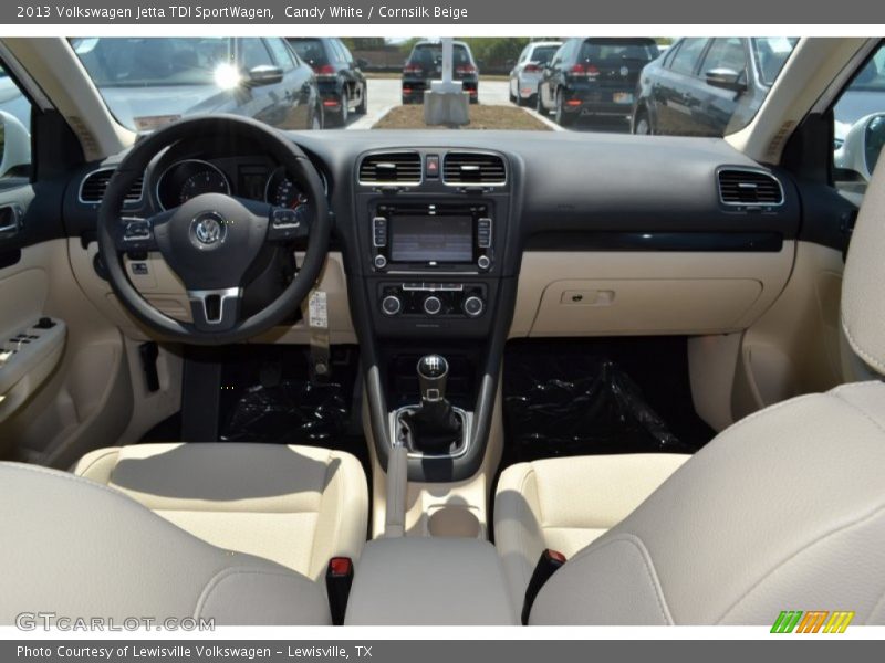 Candy White / Cornsilk Beige 2013 Volkswagen Jetta TDI SportWagen