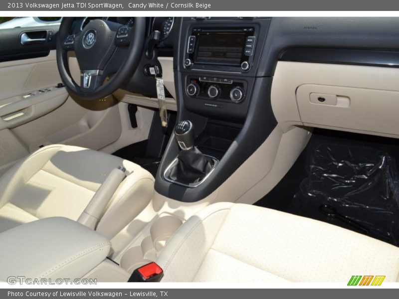 Candy White / Cornsilk Beige 2013 Volkswagen Jetta TDI SportWagen