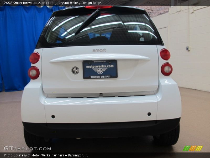 Crystal White / Design Beige 2008 Smart fortwo passion coupe