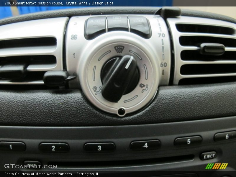 Controls of 2008 fortwo passion coupe