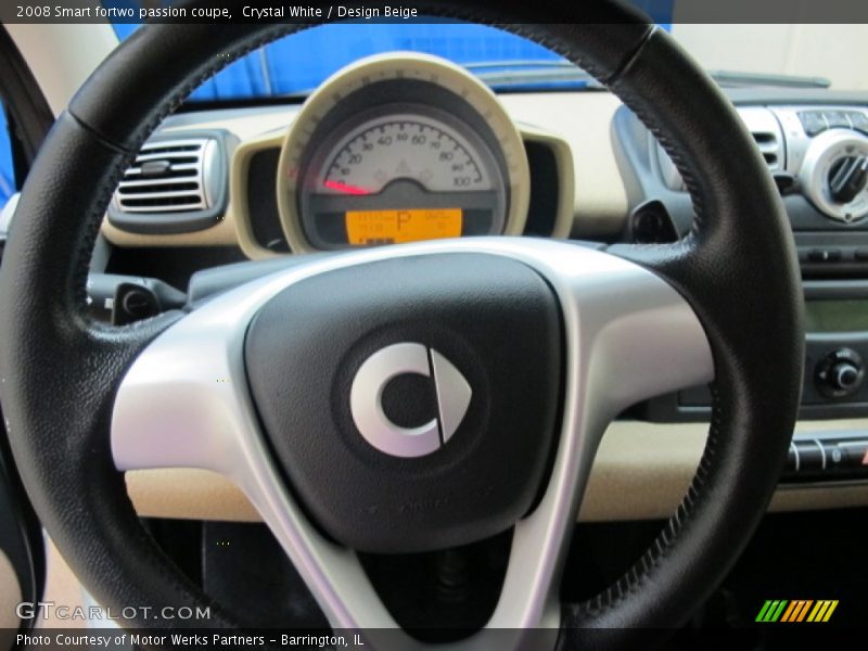 Crystal White / Design Beige 2008 Smart fortwo passion coupe