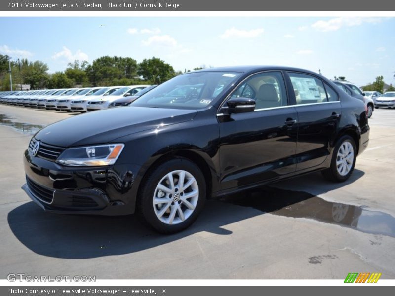 Black Uni / Cornsilk Beige 2013 Volkswagen Jetta SE Sedan