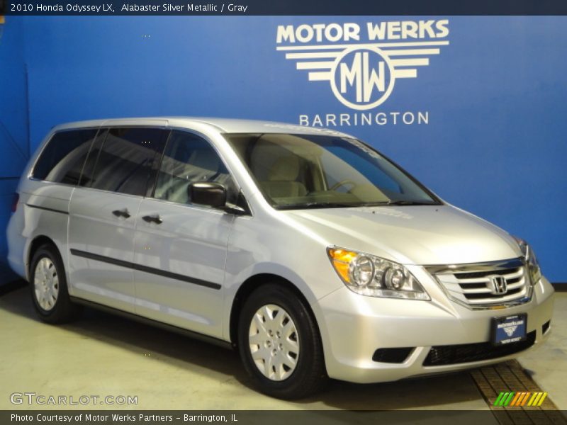 Alabaster Silver Metallic / Gray 2010 Honda Odyssey LX