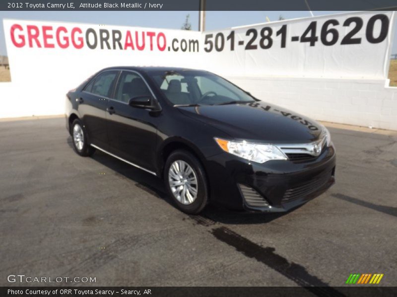 Attitude Black Metallic / Ivory 2012 Toyota Camry LE