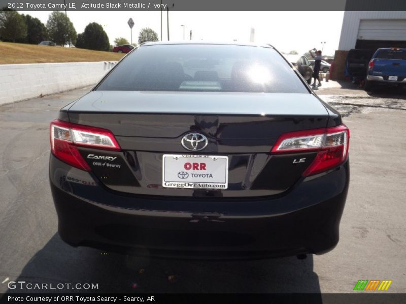 Attitude Black Metallic / Ivory 2012 Toyota Camry LE