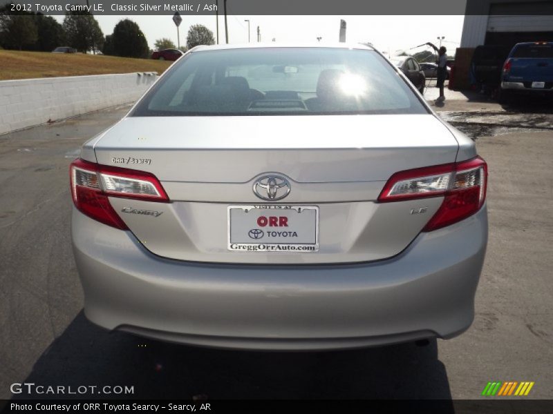 Classic Silver Metallic / Ash 2012 Toyota Camry LE