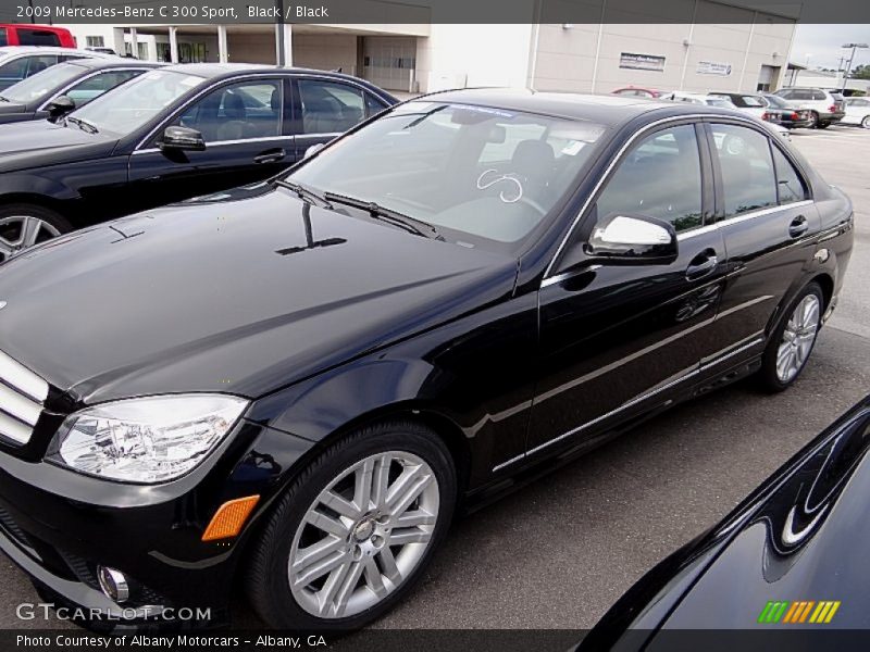 Black / Black 2009 Mercedes-Benz C 300 Sport