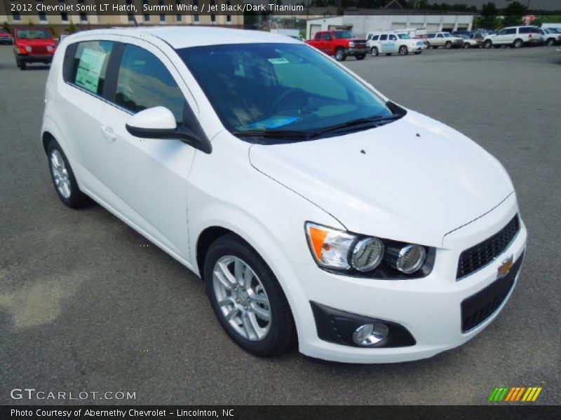Summit White / Jet Black/Dark Titanium 2012 Chevrolet Sonic LT Hatch