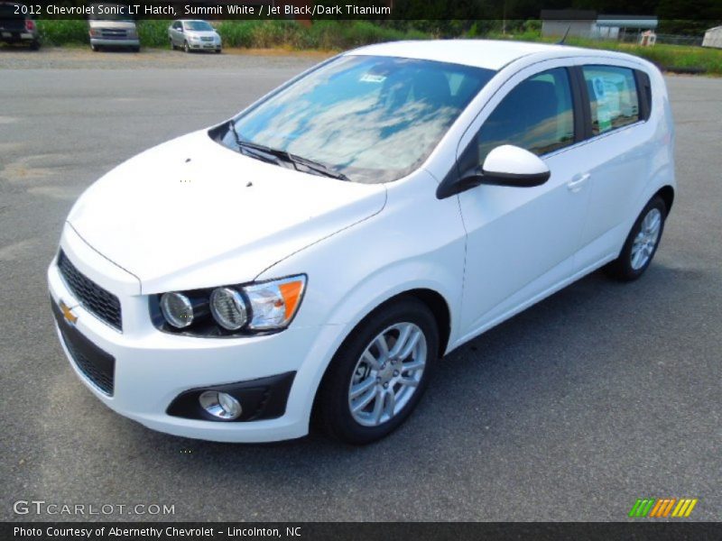 Summit White / Jet Black/Dark Titanium 2012 Chevrolet Sonic LT Hatch