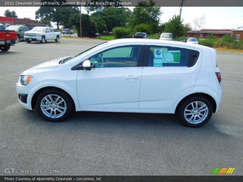 Summit White / Jet Black/Dark Titanium 2012 Chevrolet Sonic LT Hatch