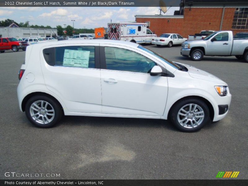 Summit White / Jet Black/Dark Titanium 2012 Chevrolet Sonic LT Hatch