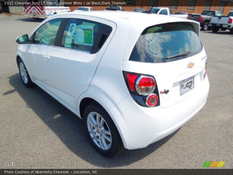 Summit White / Jet Black/Dark Titanium 2012 Chevrolet Sonic LT Hatch