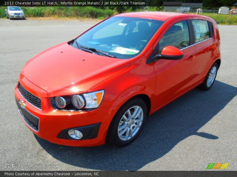 Inferno Orange Metallic / Jet Black/Dark Titanium 2012 Chevrolet Sonic LT Hatch