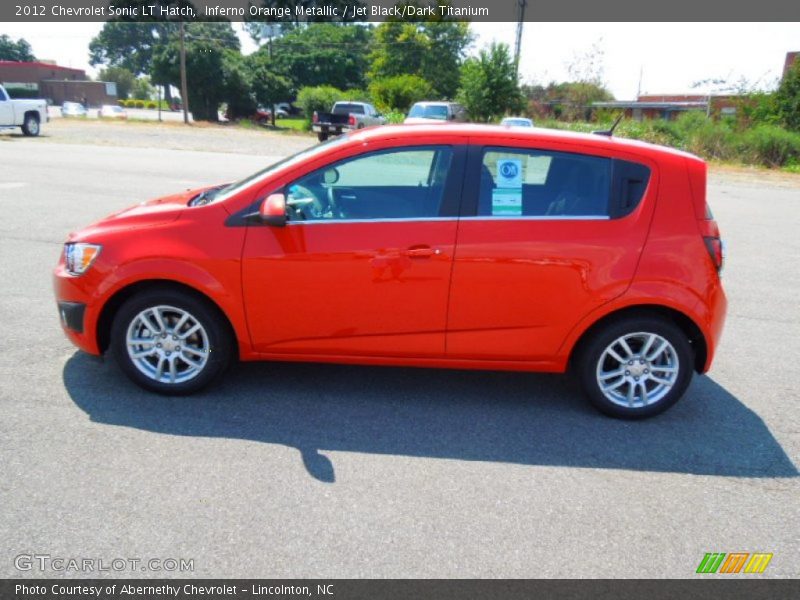 Inferno Orange Metallic / Jet Black/Dark Titanium 2012 Chevrolet Sonic LT Hatch