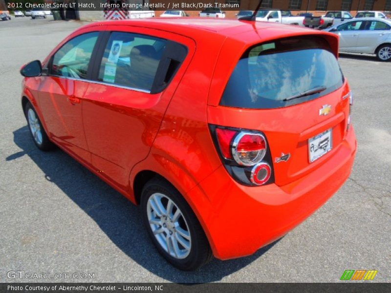 Inferno Orange Metallic / Jet Black/Dark Titanium 2012 Chevrolet Sonic LT Hatch