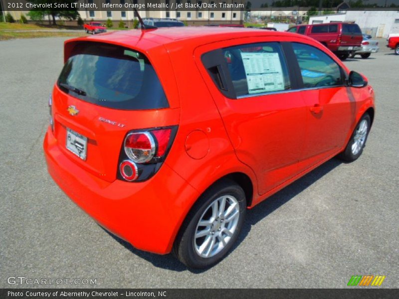 Inferno Orange Metallic / Jet Black/Dark Titanium 2012 Chevrolet Sonic LT Hatch