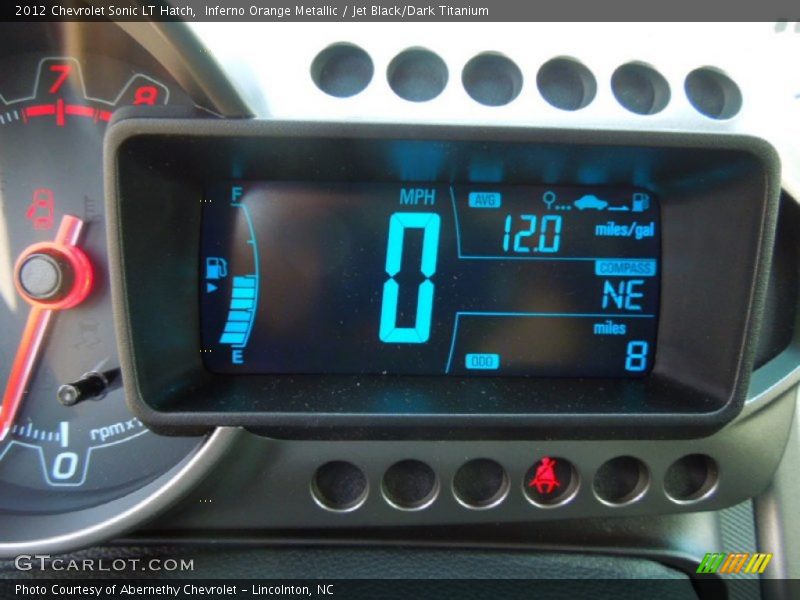 Inferno Orange Metallic / Jet Black/Dark Titanium 2012 Chevrolet Sonic LT Hatch