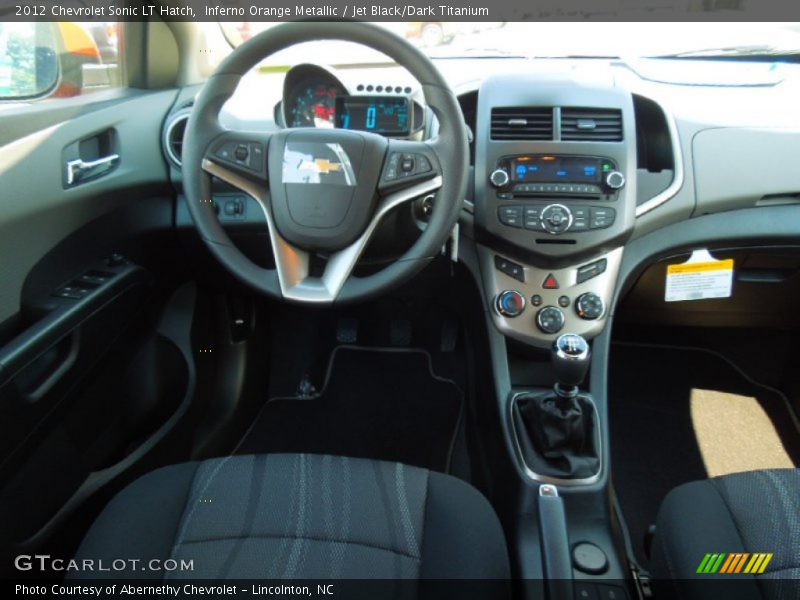 Inferno Orange Metallic / Jet Black/Dark Titanium 2012 Chevrolet Sonic LT Hatch