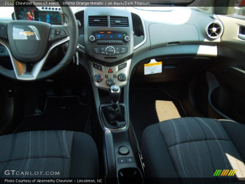 Inferno Orange Metallic / Jet Black/Dark Titanium 2012 Chevrolet Sonic LT Hatch