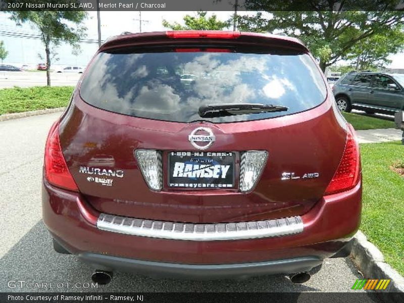 Merlot Pearl / Charcoal 2007 Nissan Murano SL AWD