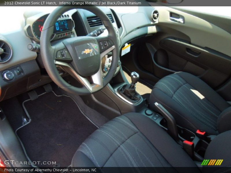 Jet Black/Dark Titanium Interior - 2012 Sonic LT Hatch 