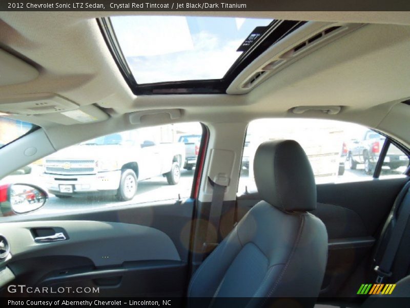 Crystal Red Tintcoat / Jet Black/Dark Titanium 2012 Chevrolet Sonic LTZ Sedan