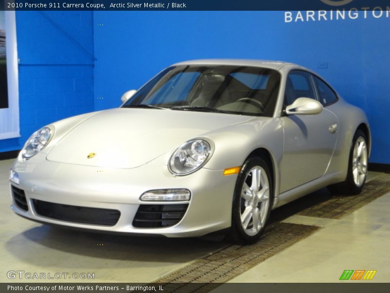 Arctic Silver Metallic / Black 2010 Porsche 911 Carrera Coupe
