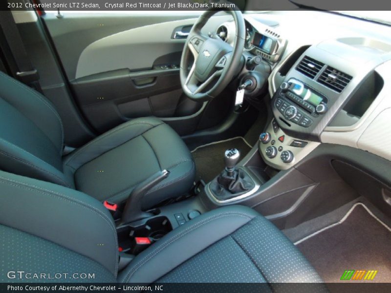  2012 Sonic LTZ Sedan Jet Black/Dark Titanium Interior