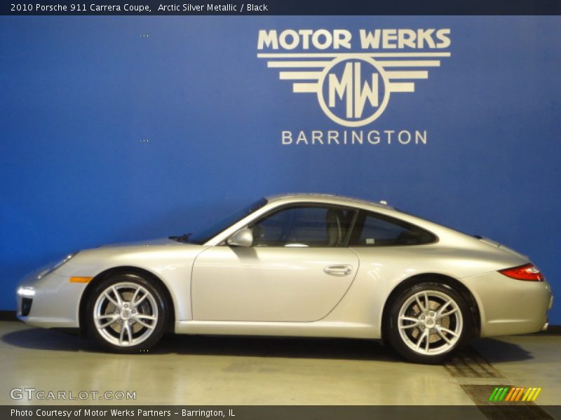 Arctic Silver Metallic / Black 2010 Porsche 911 Carrera Coupe