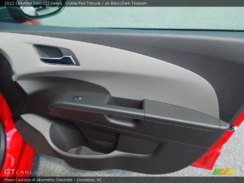 Crystal Red Tintcoat / Jet Black/Dark Titanium 2012 Chevrolet Sonic LTZ Sedan