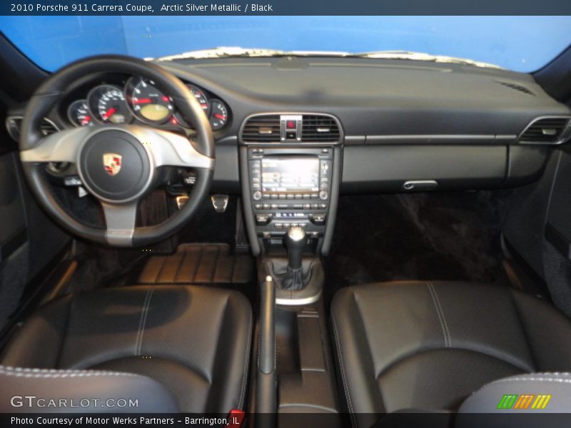 Arctic Silver Metallic / Black 2010 Porsche 911 Carrera Coupe