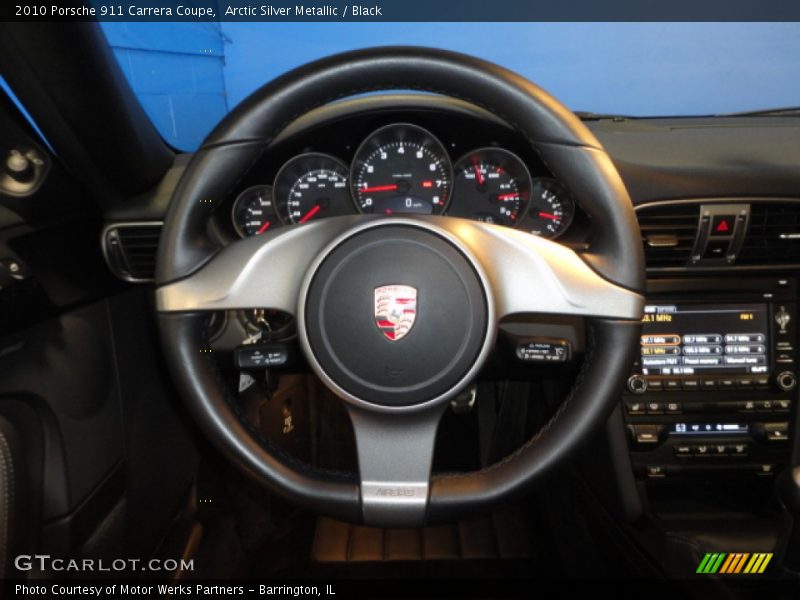 Arctic Silver Metallic / Black 2010 Porsche 911 Carrera Coupe