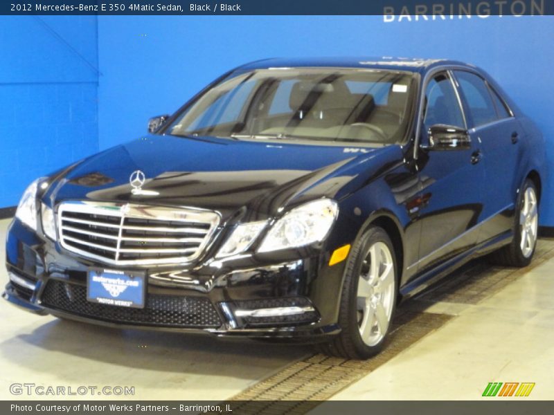 Black / Black 2012 Mercedes-Benz E 350 4Matic Sedan