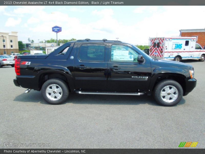 Black / Light Titanium 2013 Chevrolet Avalanche LT 4x4 Black Diamond Edition
