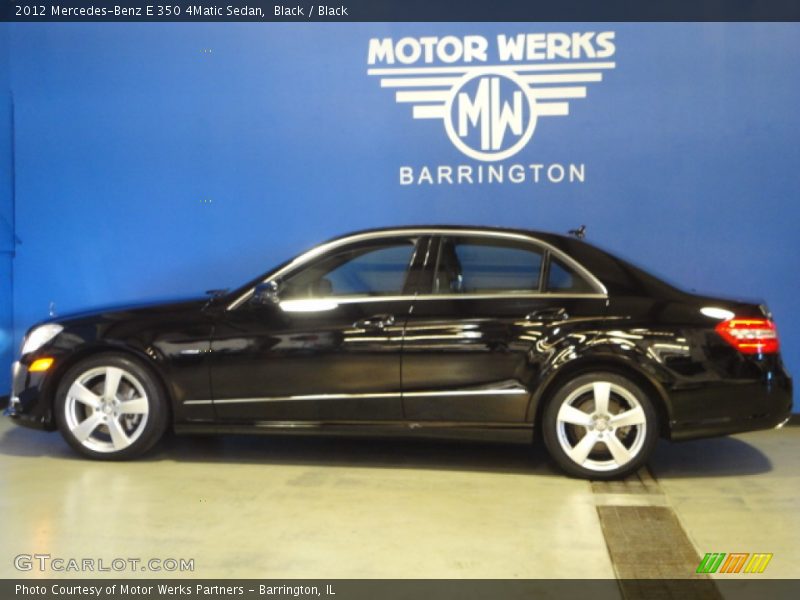 Black / Black 2012 Mercedes-Benz E 350 4Matic Sedan