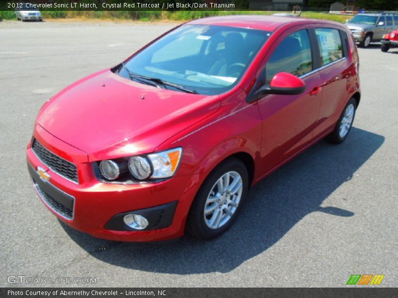 Crystal Red Tintcoat / Jet Black/Dark Titanium 2012 Chevrolet Sonic LT Hatch