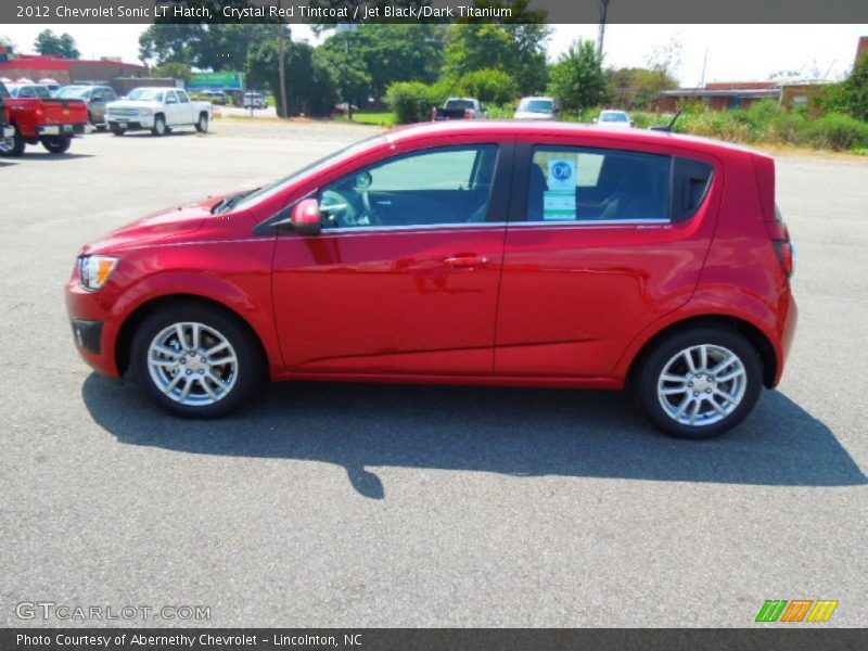 Crystal Red Tintcoat / Jet Black/Dark Titanium 2012 Chevrolet Sonic LT Hatch