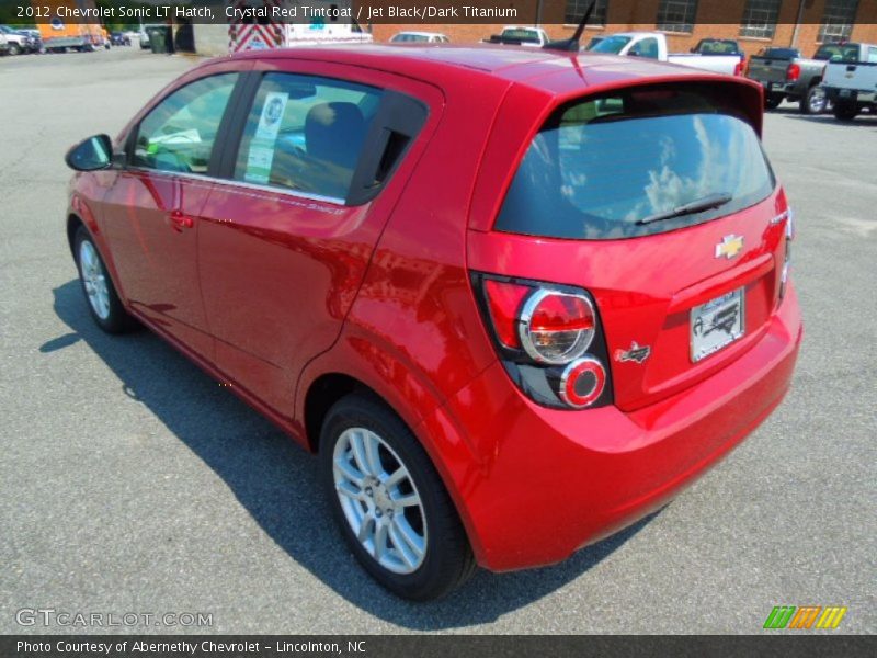 Crystal Red Tintcoat / Jet Black/Dark Titanium 2012 Chevrolet Sonic LT Hatch