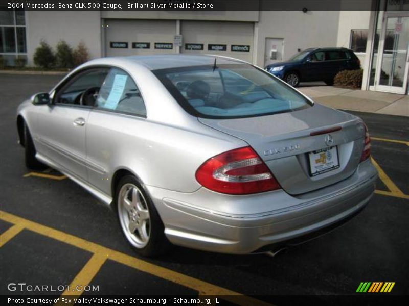 Brilliant Silver Metallic / Stone 2004 Mercedes-Benz CLK 500 Coupe