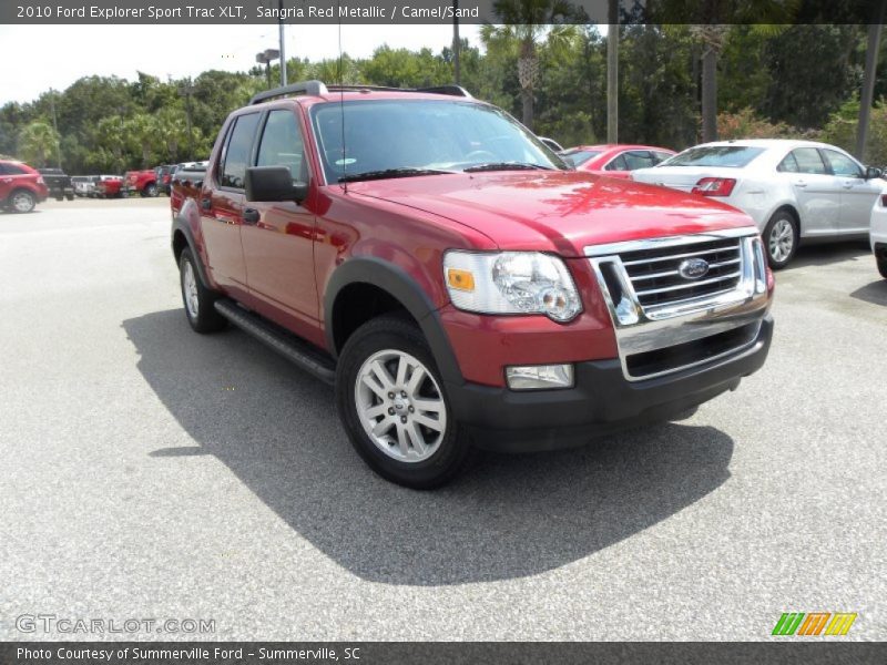Sangria Red Metallic / Camel/Sand 2010 Ford Explorer Sport Trac XLT