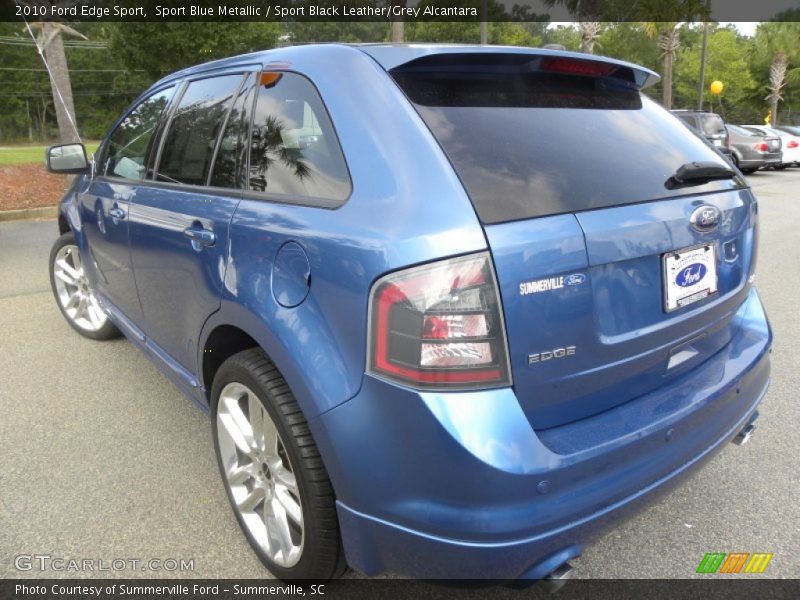 Sport Blue Metallic / Sport Black Leather/Grey Alcantara 2010 Ford Edge Sport