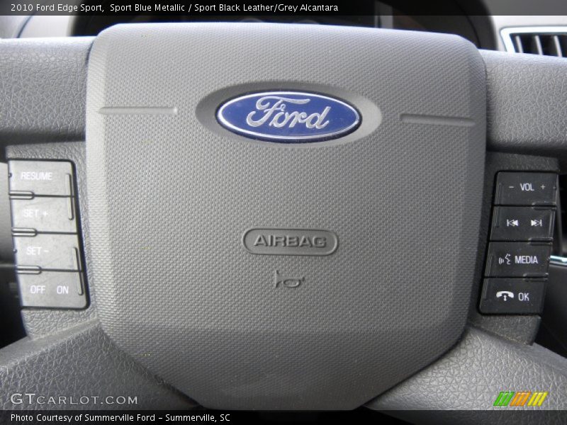 Sport Blue Metallic / Sport Black Leather/Grey Alcantara 2010 Ford Edge Sport