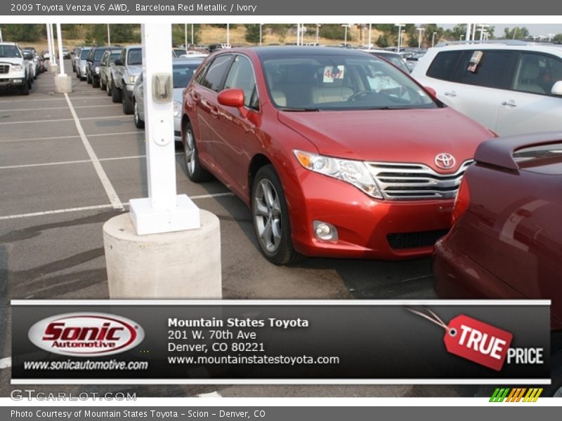 Barcelona Red Metallic / Ivory 2009 Toyota Venza V6 AWD